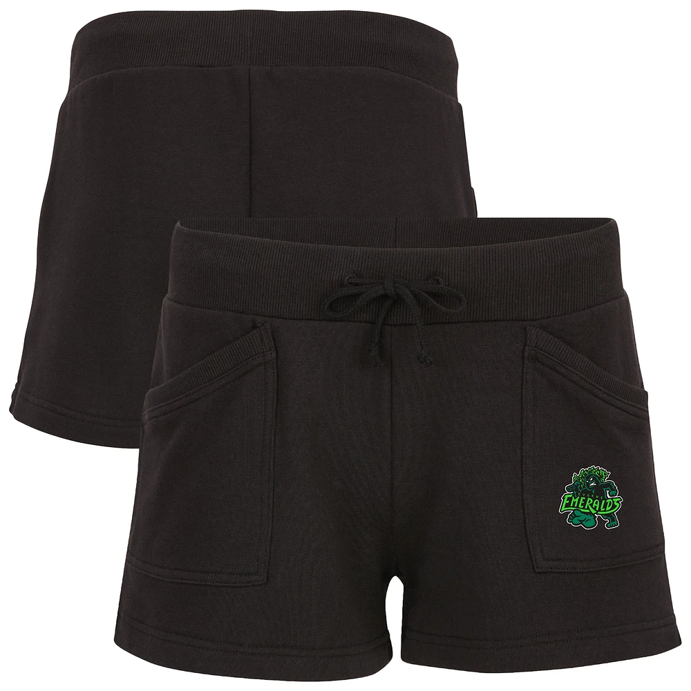 Women's Heather Charcoal Eugene Emeralds French Terry Shorts