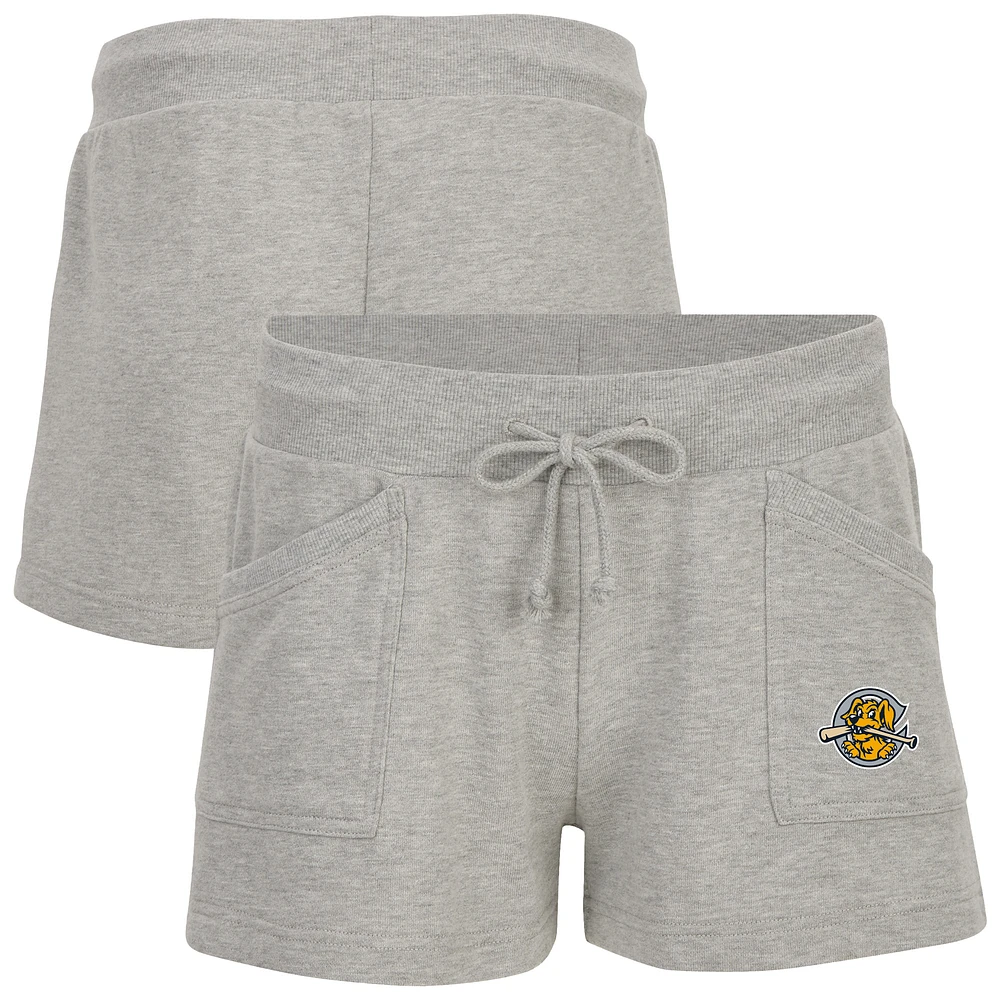 Women's Heather Gray Charleston RiverDogs French Terry Shorts
