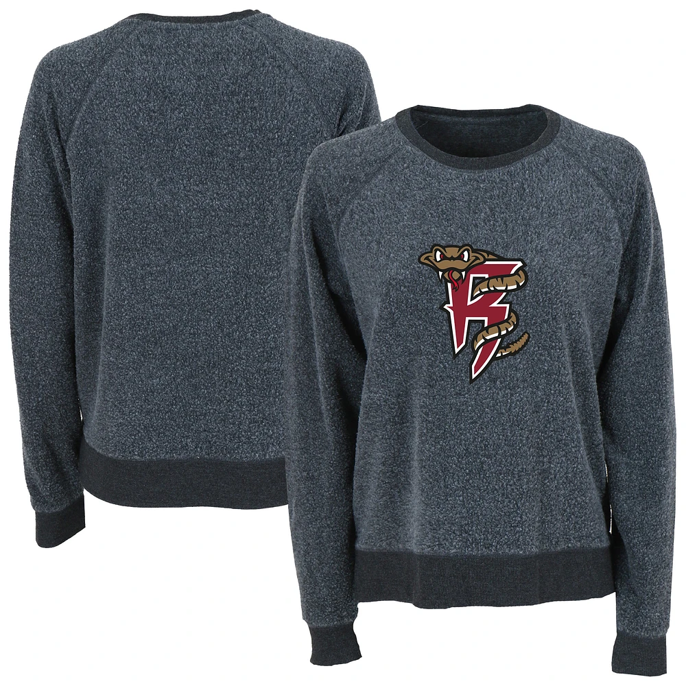 Women's Charcoal Wisconsin Timber Rattlers Fleece Out Pullover Sweatshirt