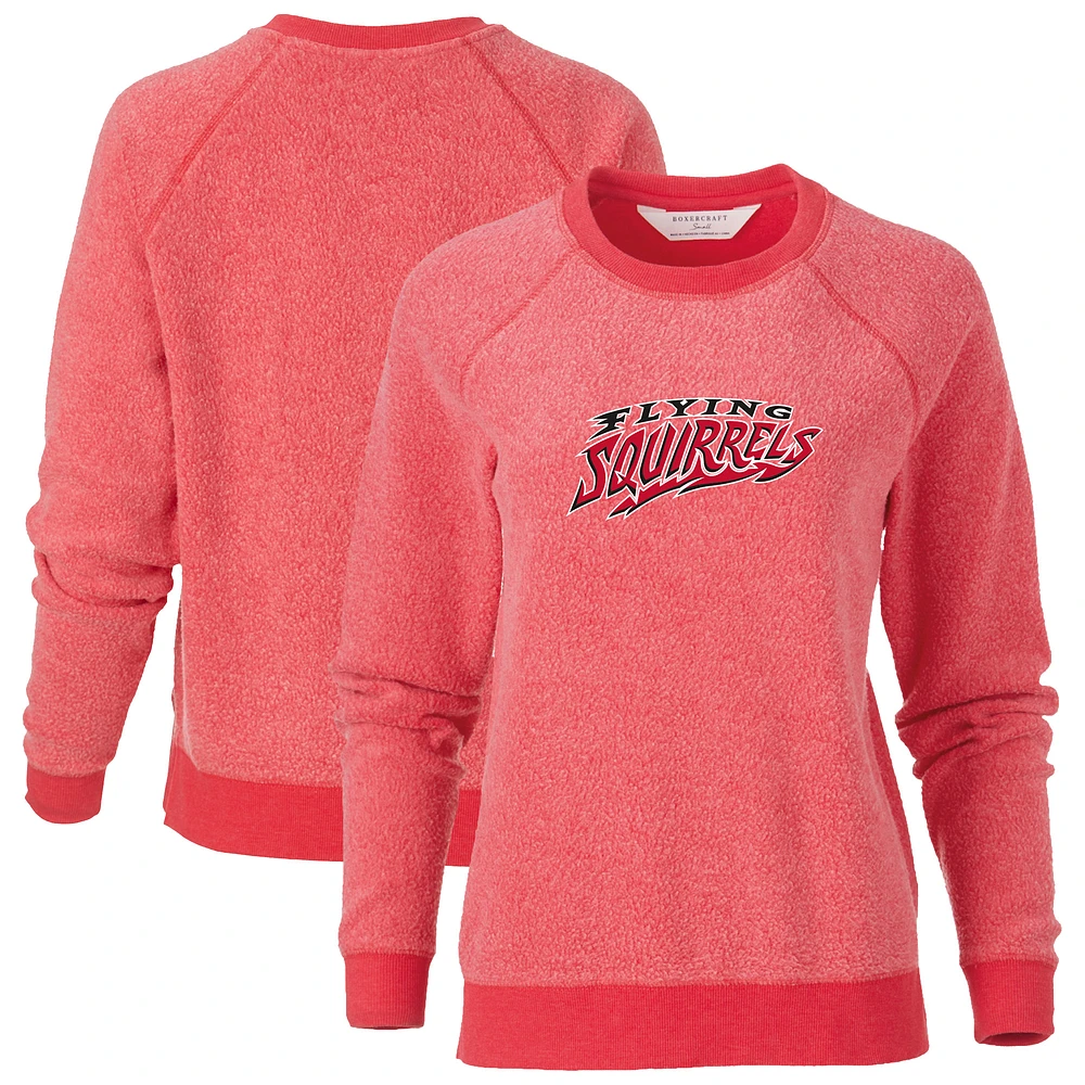 Women's Red Richmond Flying Squirrels Fleece Out Pullover Sweatshirt
