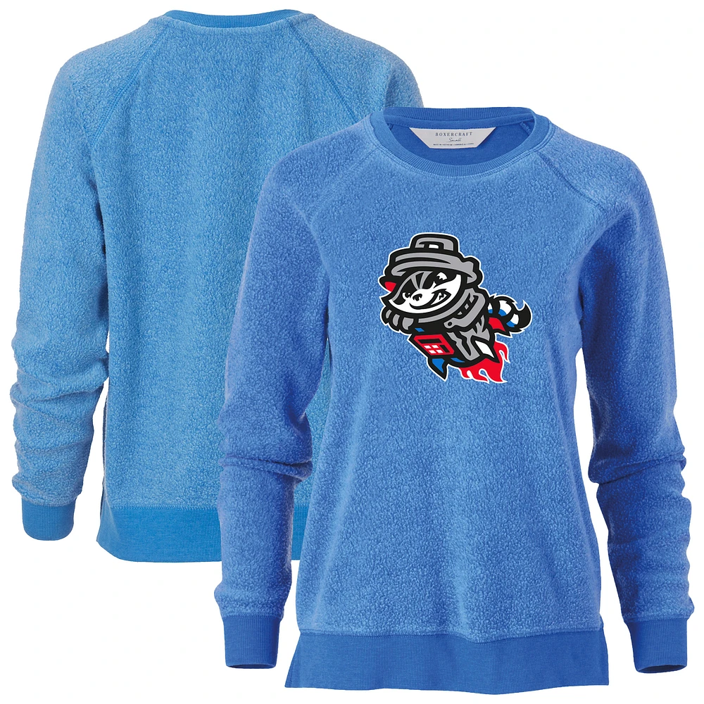 Women's Royal Rocket City Trash Pandas Fleece Out Pullover Sweatshirt