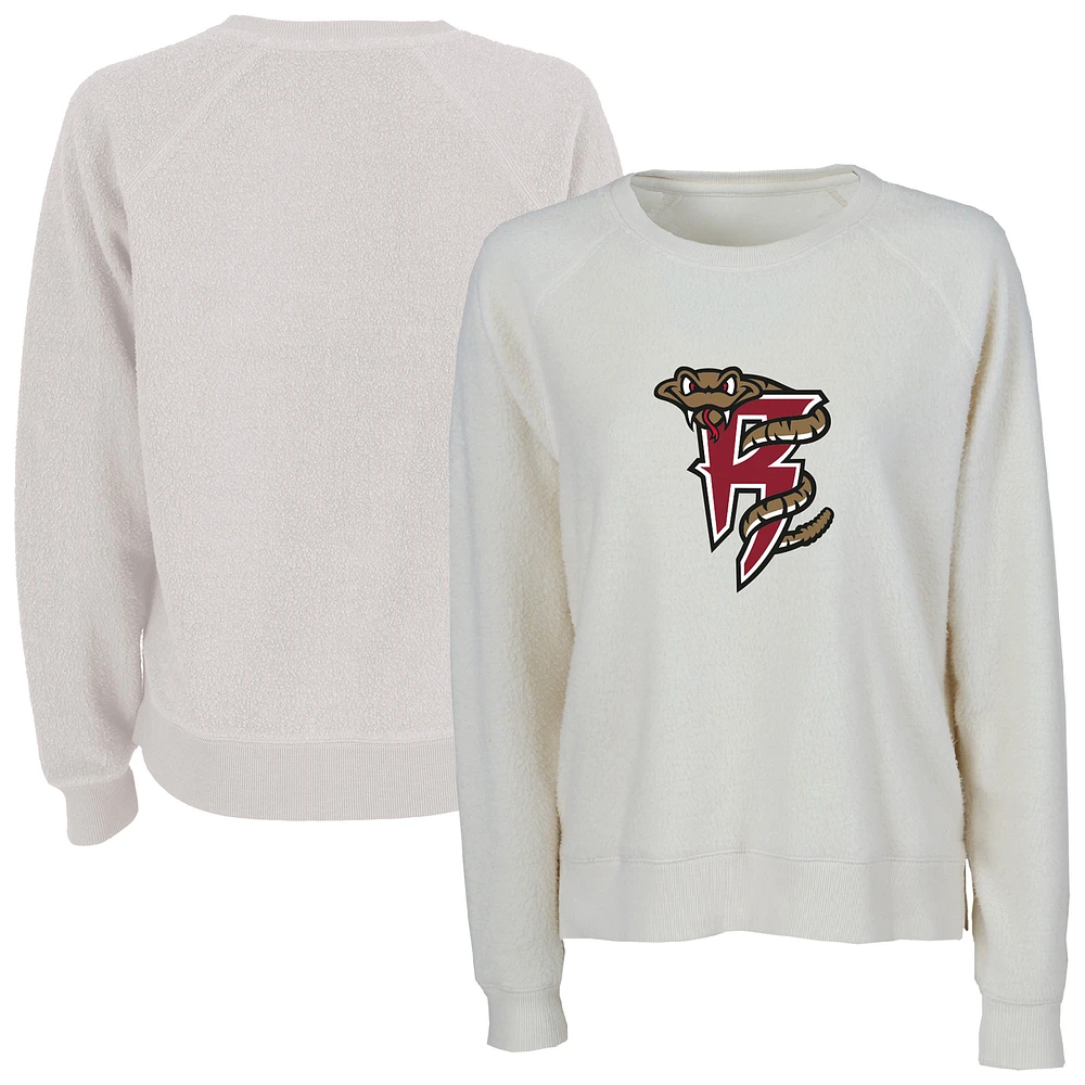 Women's Natural Wisconsin Timber Rattlers Fleece Out Pullover Sweatshirt