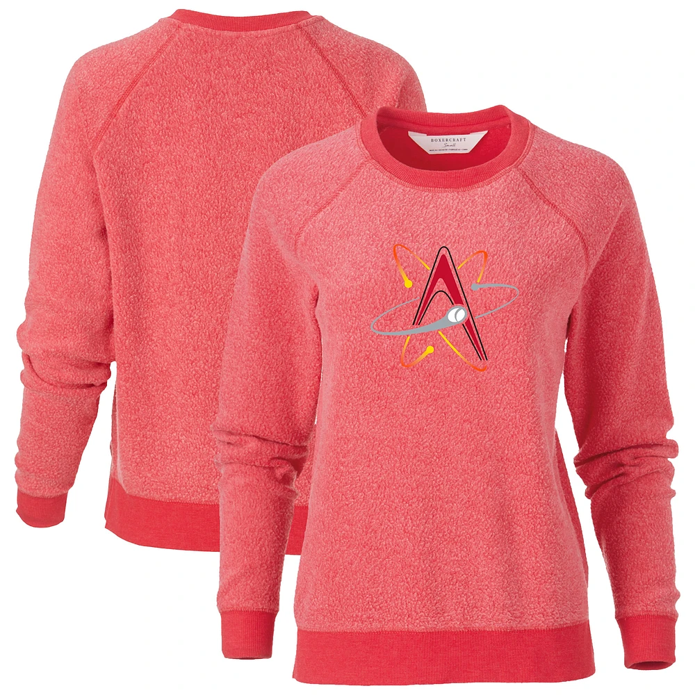 Women's Red Albuquerque Isotopes Fleece Out Pullover Sweatshirt