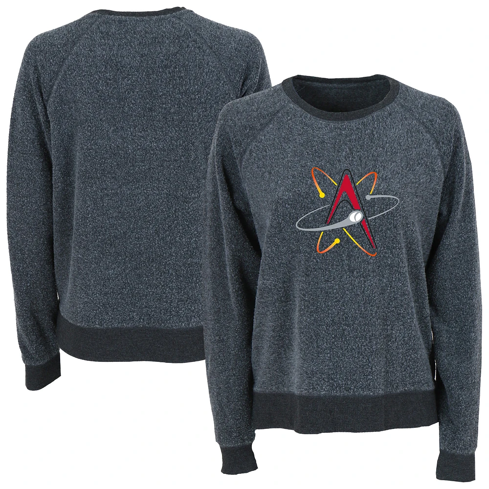 Women's Charcoal Albuquerque Isotopes Fleece Out Pullover Sweatshirt