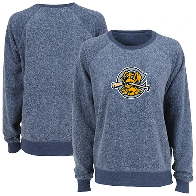 Women's Navy Charleston RiverDogs Fleece Out Pullover Sweatshirt