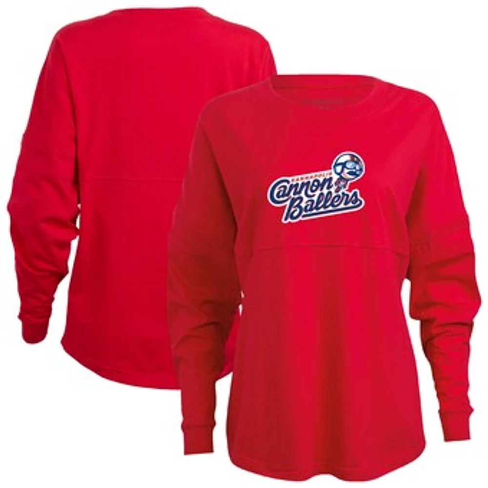 Women's Kannapolis Cannon Ballers Retro Jersey Long Sleeve Pom T-Shirt