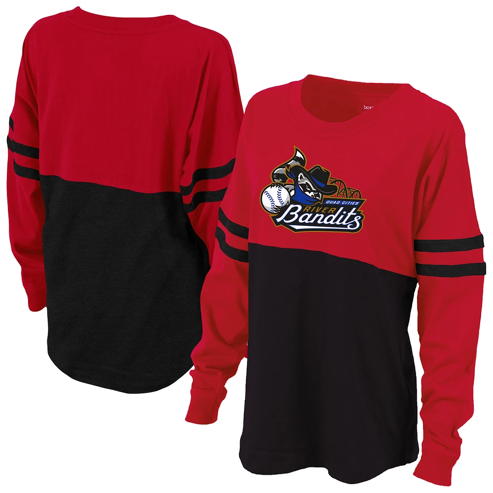 Women's Quad Cities River Bandits Retro Jersey Long Sleeve Pom Pom T-Shirt