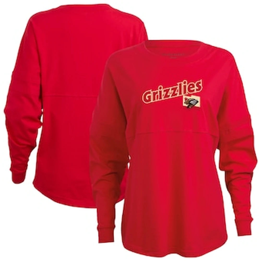 Women's Fresno Grizzlies Retro Jersey Long Sleeve Pom T-Shirt
