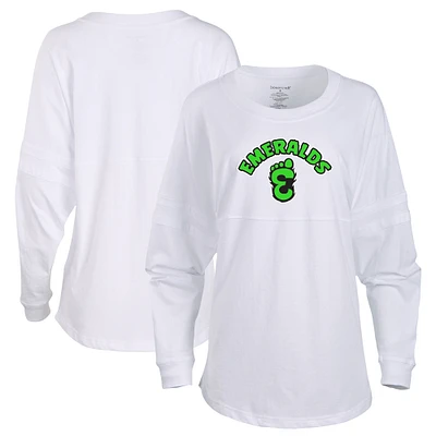Women's Eugene Emeralds Retro Jersey Long Sleeve Pom T-Shirt
