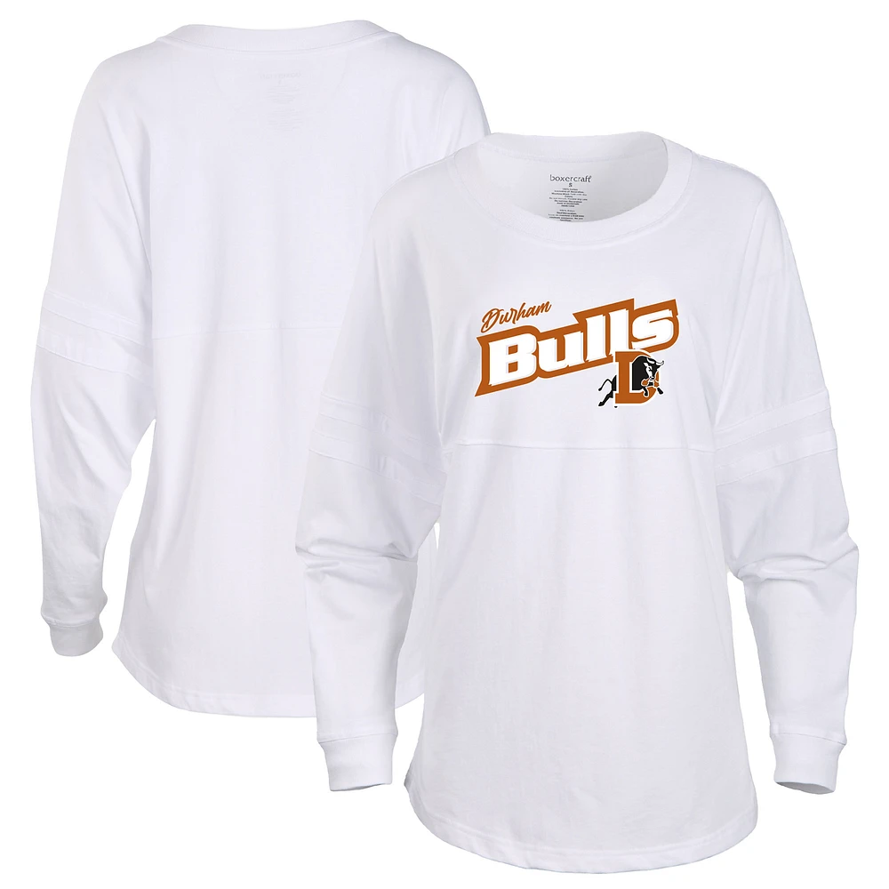 Women's Durham Bulls Retro Jersey Long Sleeve Pom T-Shirt