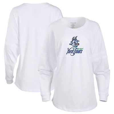 Women's Hartford Yard Goats Retro Jersey Long Sleeve Pom T-Shirt