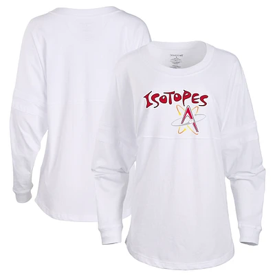 Women's Albuquerque Isotopes Retro Jersey Long Sleeve Pom T-Shirt