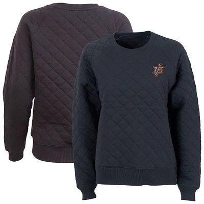 Women's Black Inland Empire 66ers Quilted Raglan Pullover Sweatshirt