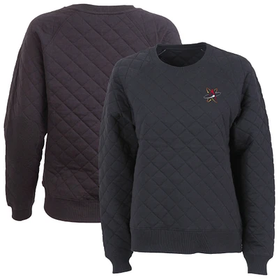 Women's Black Albuquerque Isotopes Quilted Raglan Pullover Sweatshirt