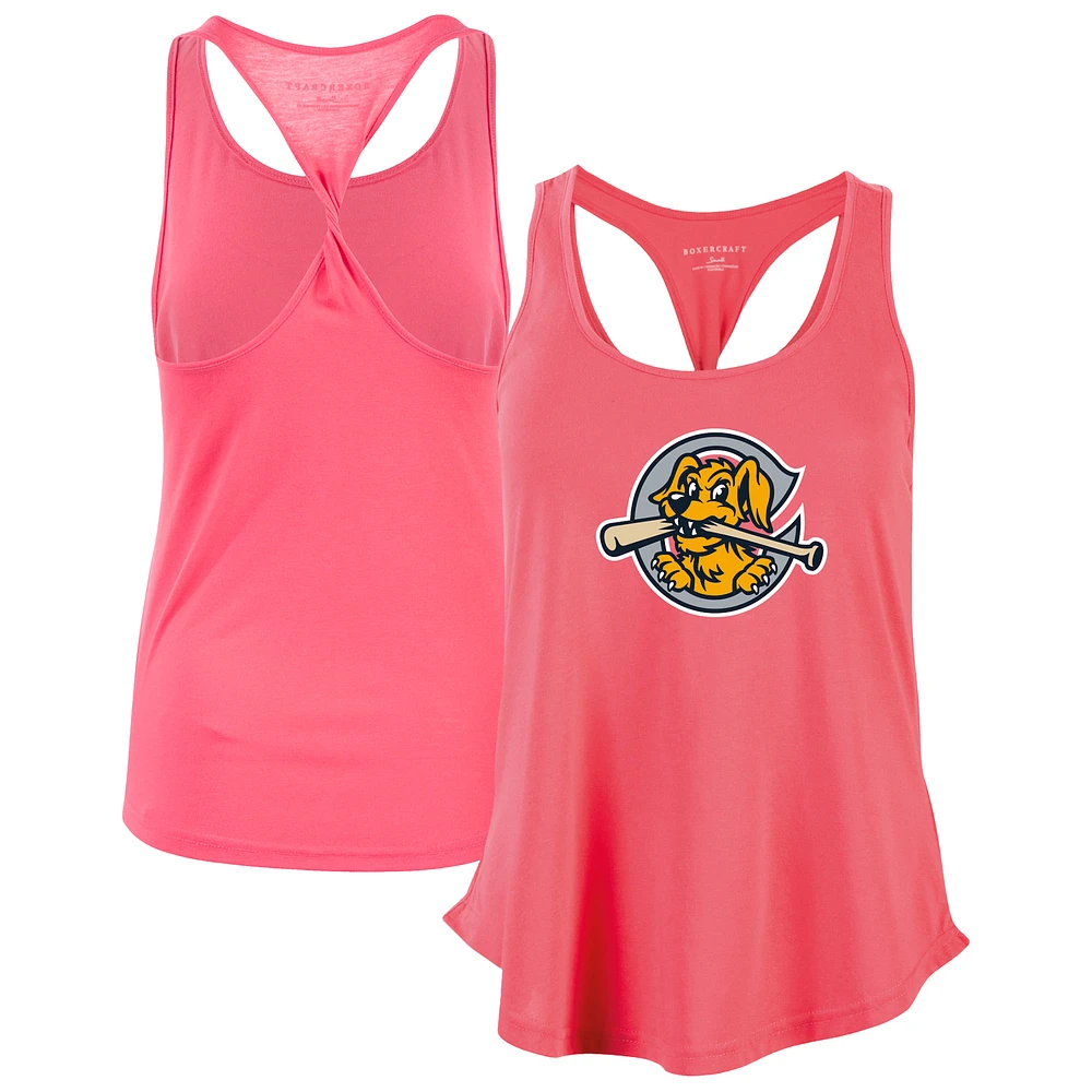 Women's Pink Charleston RiverDogs Twistback Tank Top