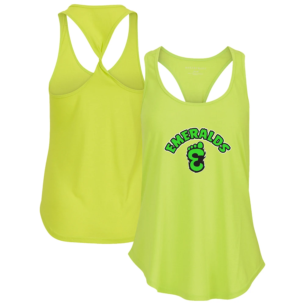 Women's Green Eugene Emeralds Twistback Tank Top