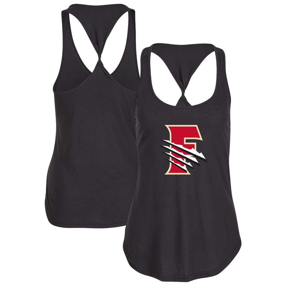 Women's Black Fresno Grizzlies Twistback Tank Top