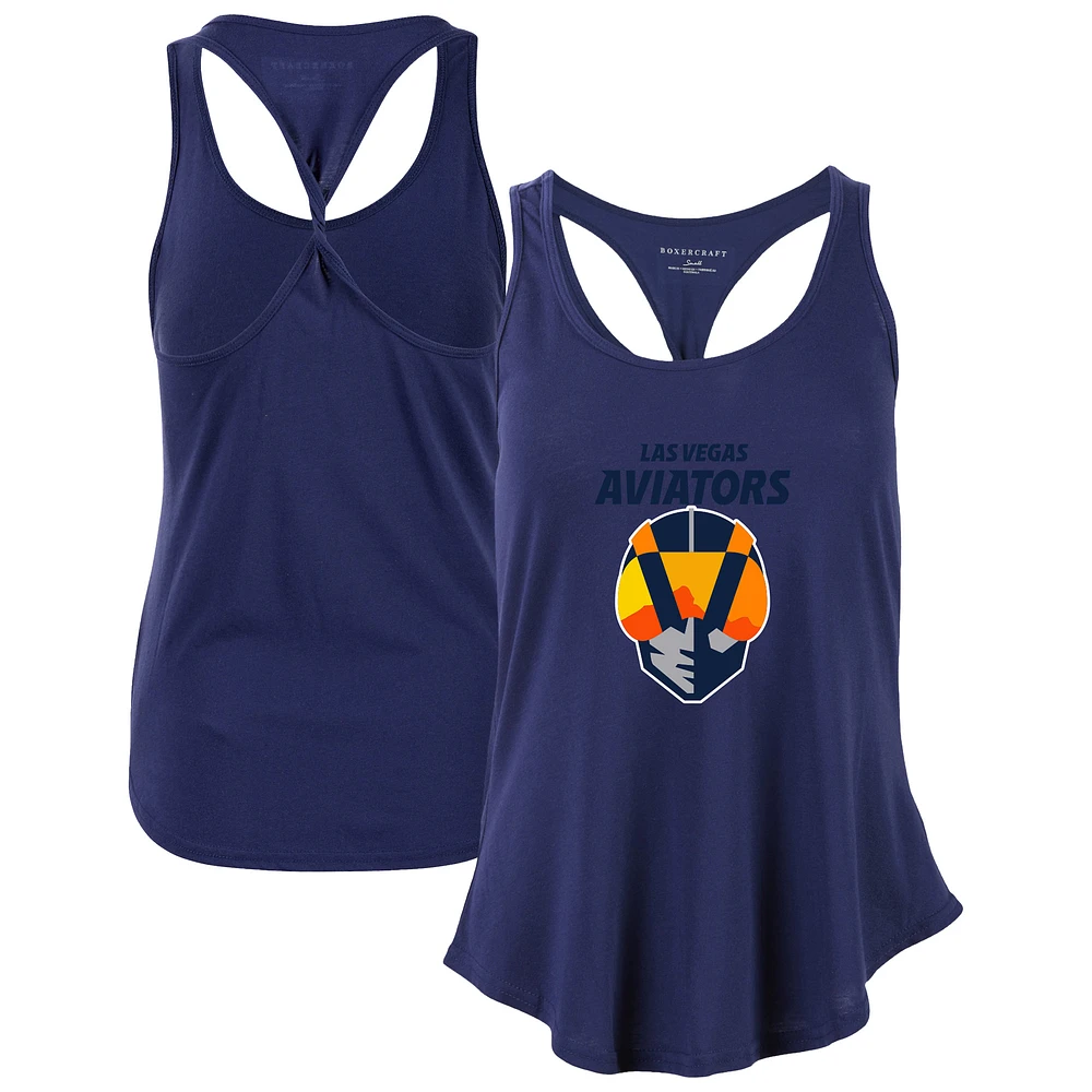 Women's Navy Las Vegas Aviators Twistback Tank Top