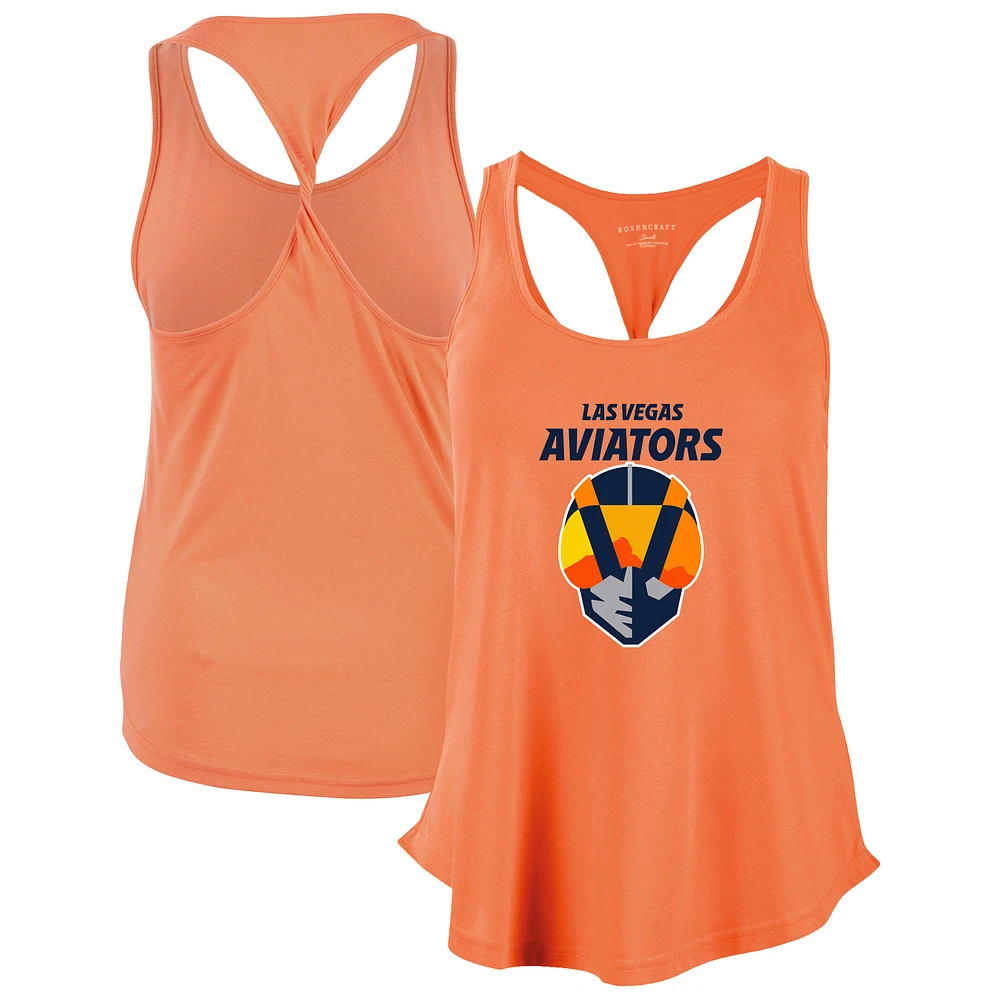 Women's Orange Las Vegas Aviators Twistback Tank Top