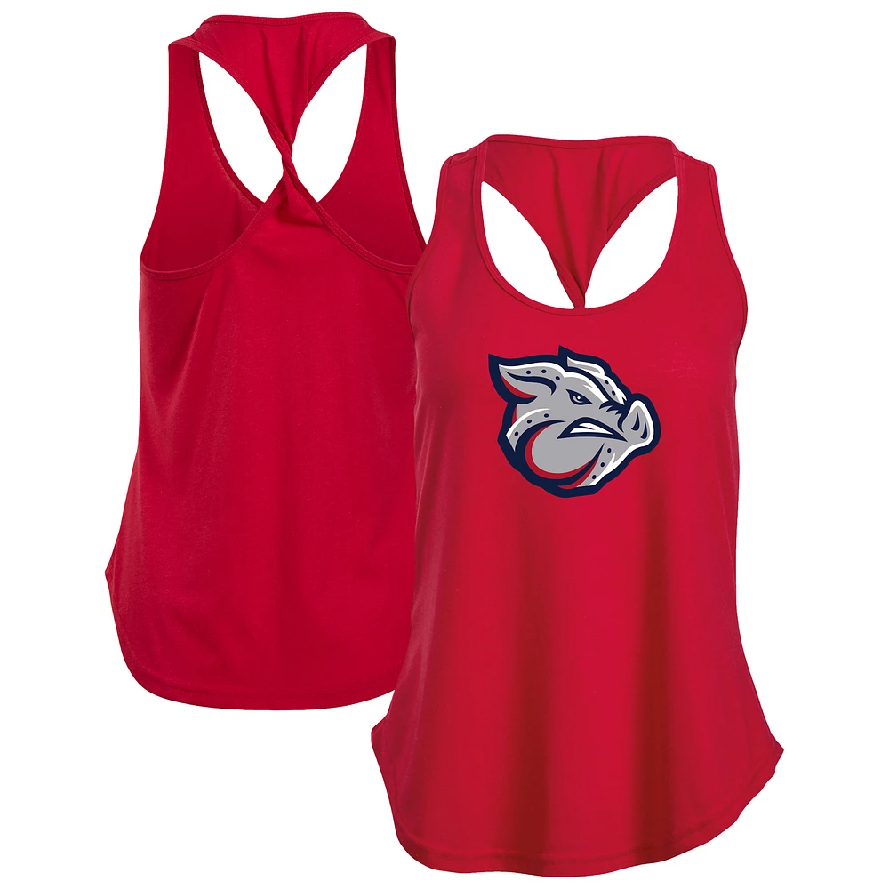Women's Red Lehigh Valley IronPigs Twistback Tank Top