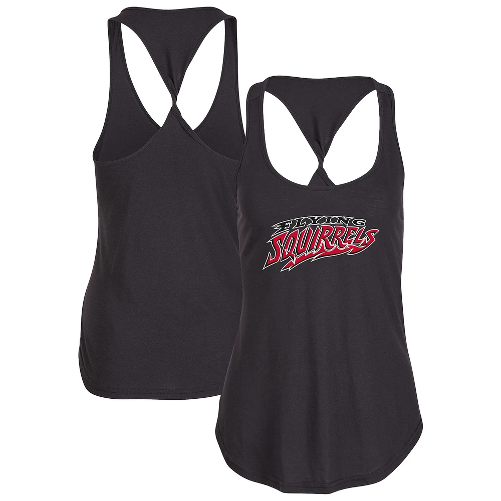 Women's Black Richmond Flying Squirrels Twistback Tank Top