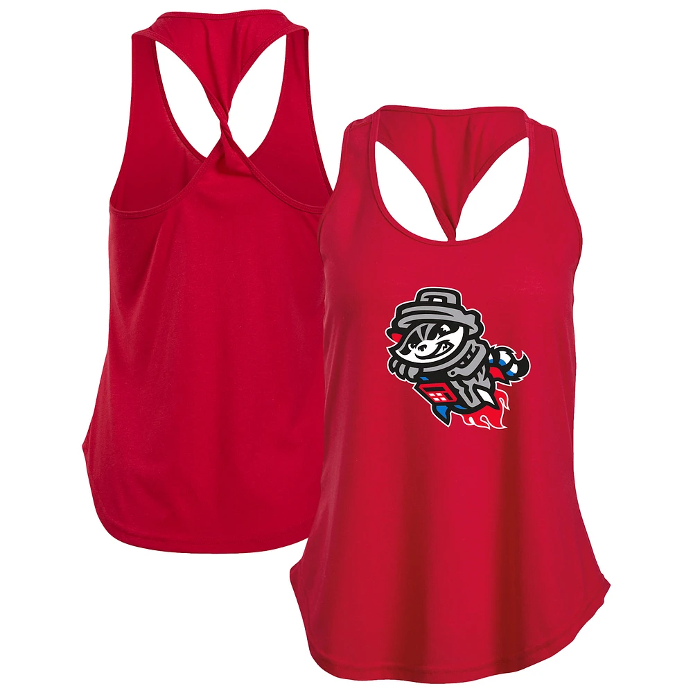 Women's Red Rocket City Trash Pandas Twistback Tank Top