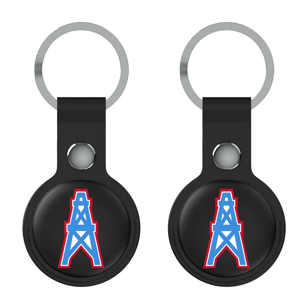 Keyscaper Black Houston Oilers Two-Pack AirTag Holders