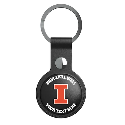 Keyscaper Black Illinois Fighting Illini Personalized AirTag Holder
