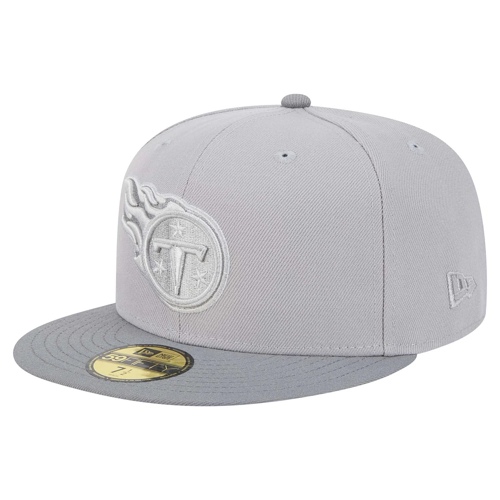 Men's New Era Gray/Graphite Tennessee Titans Iron Cloud 59FIFTY Fitted Hat