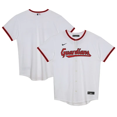 Infant Nike White Cleveland Guardians Home Blank Replica Jersey