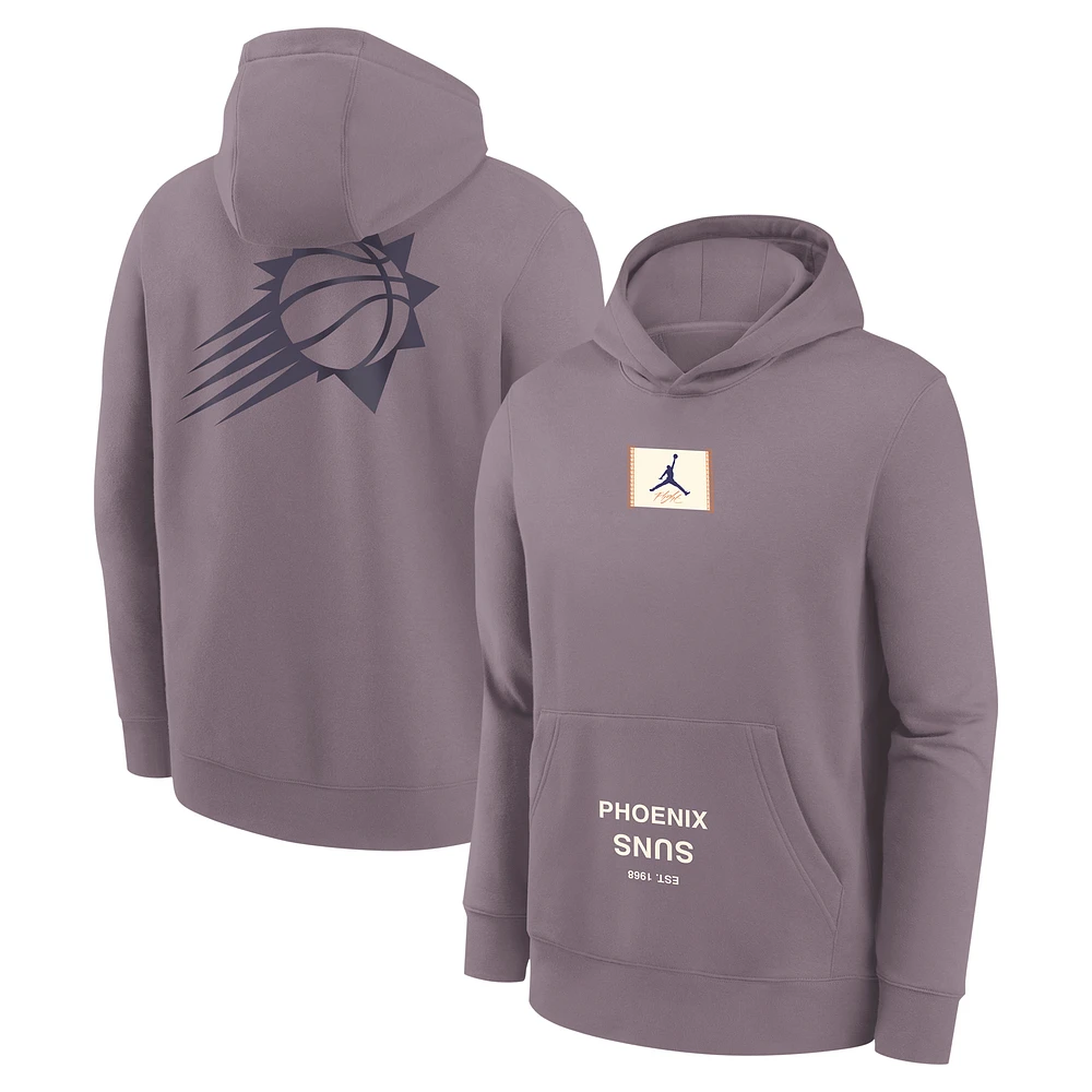 Youth Jordan Brand Purple Phoenix Suns Courtside Statement Edition Pullover Hoodie
