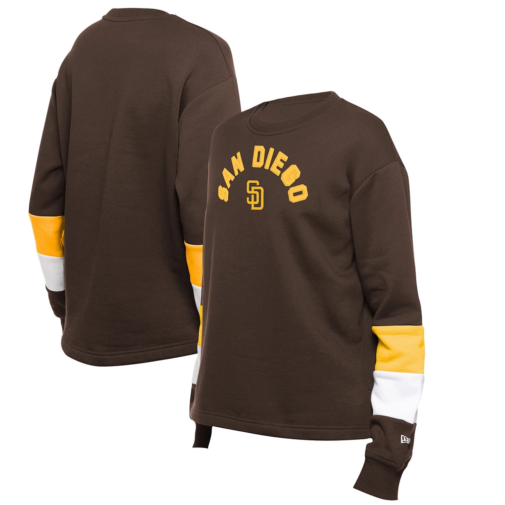 Women's New Era Brown San Diego Padres Game Day Color Pullover Sweatshirt