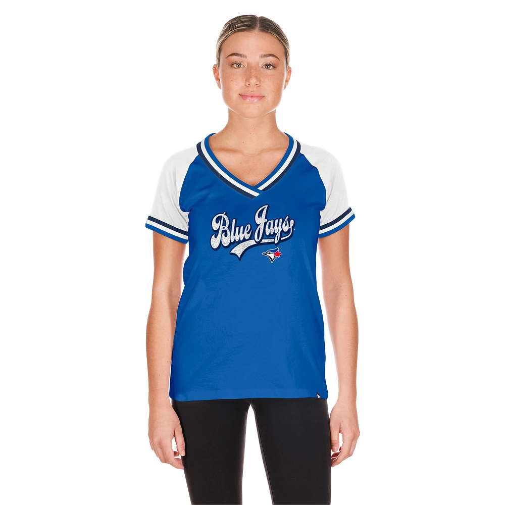Women's New Era Royal Toronto Blue Jays Gameday Raglan V-Neck T-Shirt