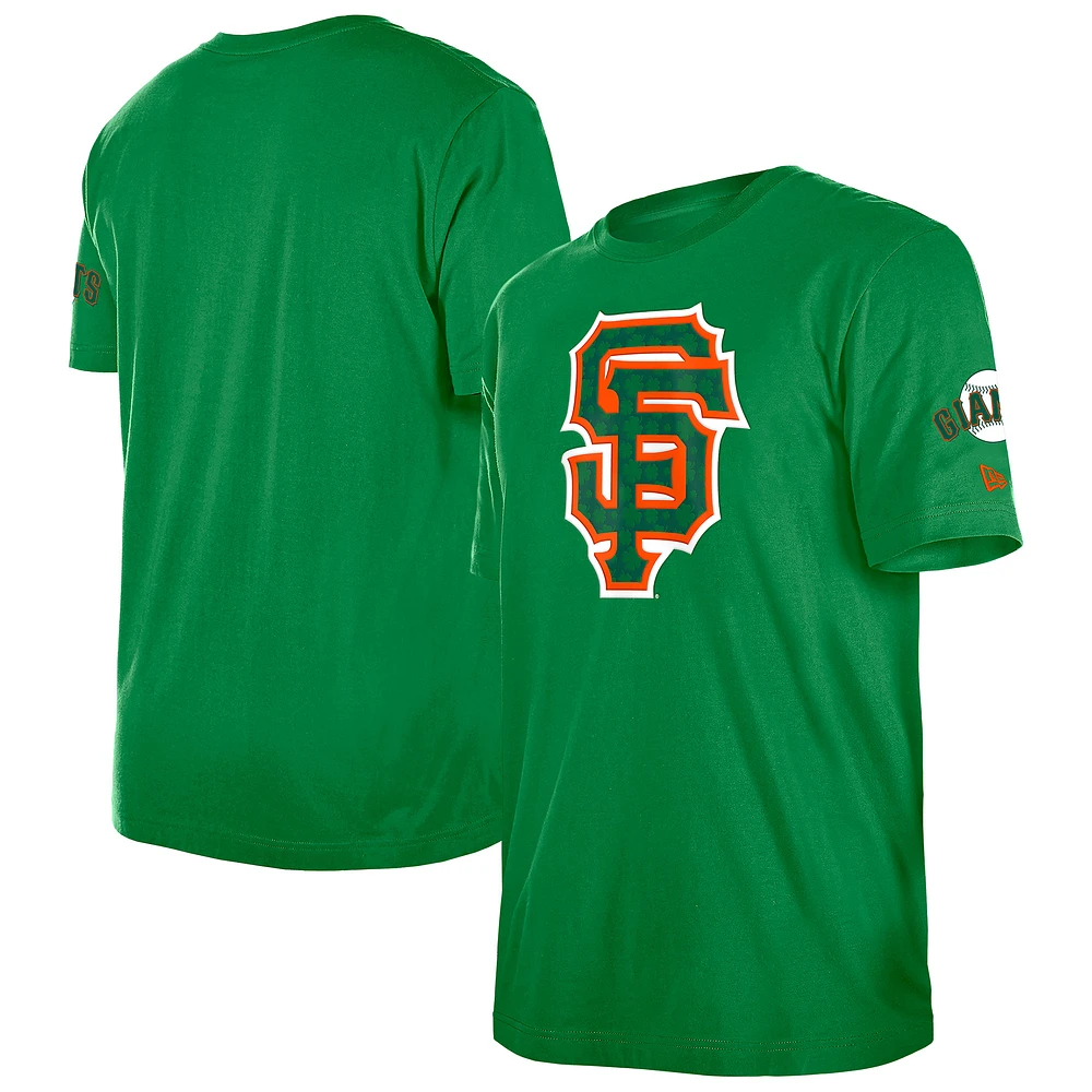 Men's New Era Kelly Green San Francisco Giants St. Patrick's Day Shamrock Fill T-Shirt