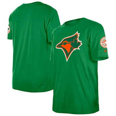 Men's New Era Kelly Green Toronto Blue Jays St. Patrick's Day Shamrock Fill T-Shirt