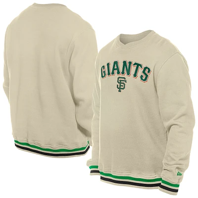 Men's New Era Cream San Francisco Giants St. Patrick's Day Twill Pullover Sweatshirt