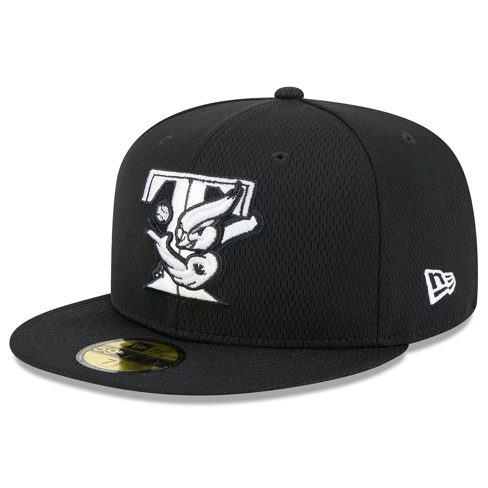 Men's New Era Black Toronto Blue Jays 2025 MLB Clubhouse 59FIFTY Fitted Hat