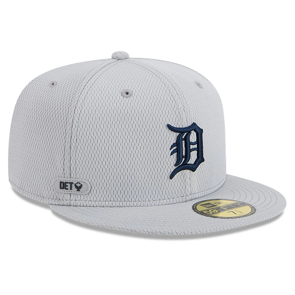Men's New Era Gray Detroit Tigers 2025 MLB Clubhouse 59FIFTY Fitted Hat