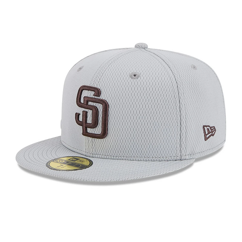 Men's New Era Gray San Diego Padres 2025 MLB Clubhouse 59FIFTY Fitted Hat