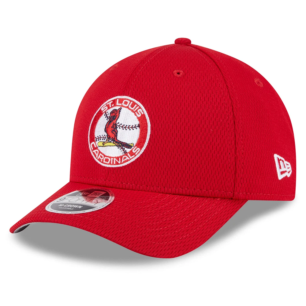 Men's New Era Red St. Louis Cardinals 2025 MLB Clubhouse 9FORTY M-Crown Adjustable Hat