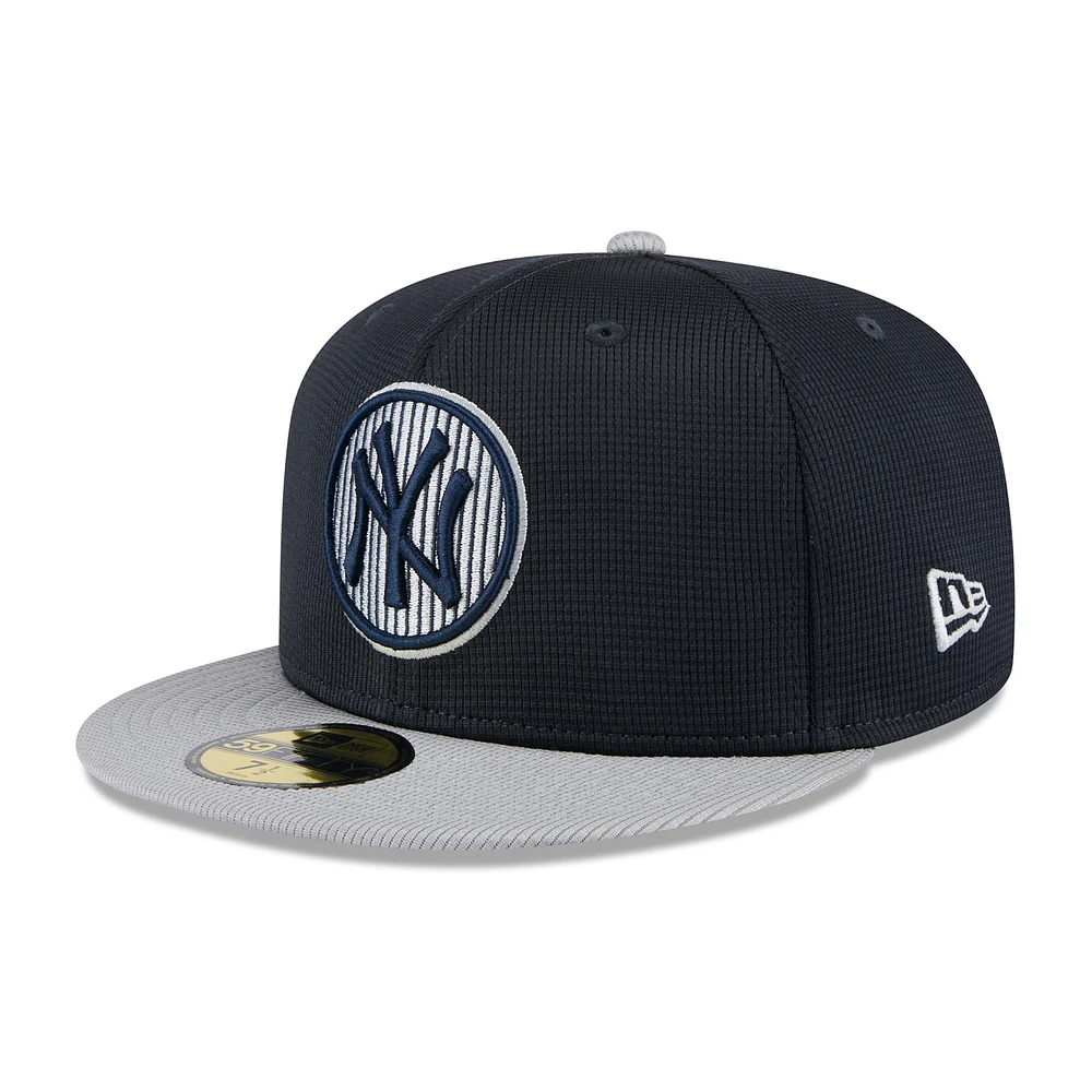 Men's New Era Gray New York Yankees 2025 Batting Practice 59FIFTY Fitted Hat