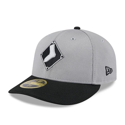Men's New Era  Gray/Black Chicago White Sox 2025 Batting Practice Low Profile 59FIFTY Fitted Hat