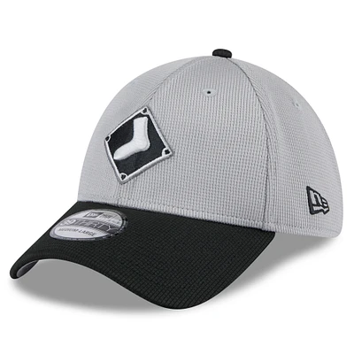 Men's New Era  Gray/Black Chicago White Sox 2025 Batting Practice 39THIRTY Flex Hat