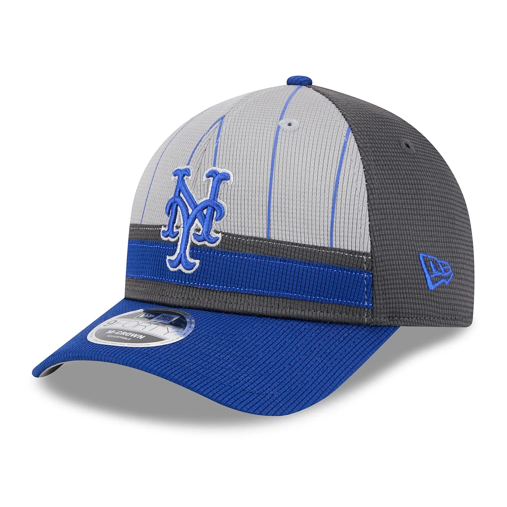 Men's New Era Gray/Royal New York Mets 2025 Batting Practice 9FORTY M-Crown Adjustable Hat