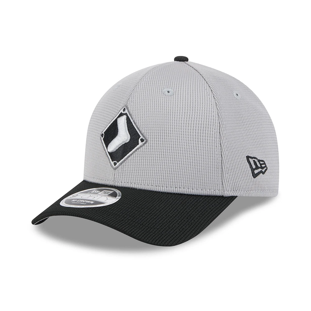 Men's New Era Gray/Black Chicago White Sox 2025 Batting Practice 9FORTY M-Crown Adjustable Hat