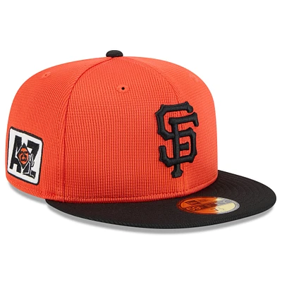 Men's New Era Orange/Black San Francisco Giants 2025 Spring Training 59FIFTY Fitted Hat