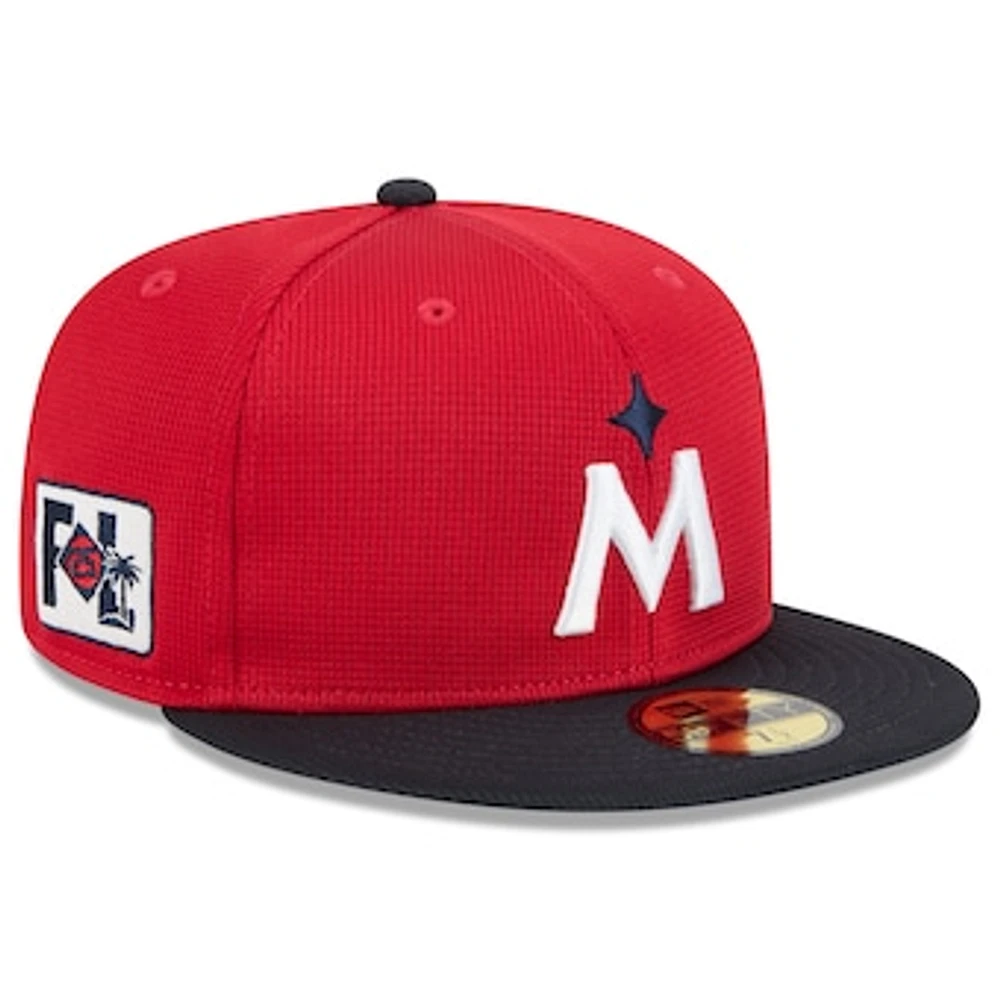 Men's New Era Red/Navy Minnesota Twins 2025 Spring Training 59FIFTY Fitted Hat