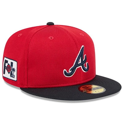 Men's New Era Red/Navy Atlanta Braves 2025 Spring Training 59FIFTY Fitted Hat
