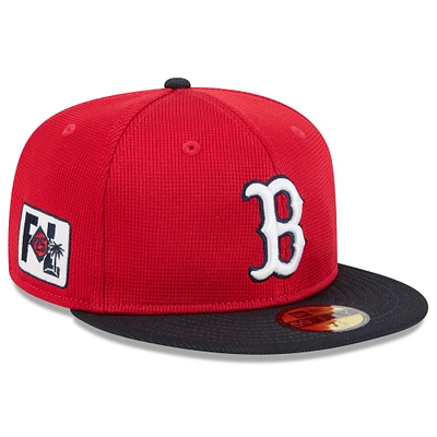 Men's New Era Red/Navy Boston Red Sox 2025 Spring Training 59FIFTY Fitted Hat