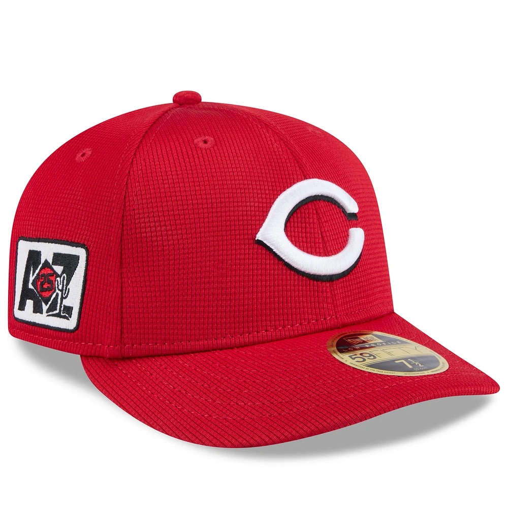 Men's New Era Red Cincinnati Reds 2025 Spring Training Low Profile 59FIFTY Fitted Hat